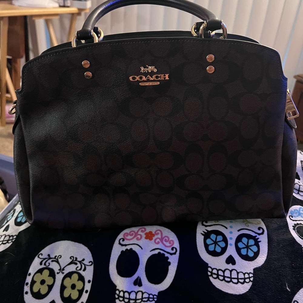 Coach Black Satchel with Elegant Design